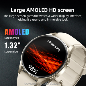 Jam tangan pintar modis 1.32 "HD AMOLED Alexa suara GPS IP68 tahan air BT panggilan pelacak kesehatan jam tangan pintar olahraga untuk IOS <span class=keywords><strong>Android</strong></span> - Product Image 3