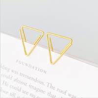 Trombones triangulaires dorés personnalisés de haute qualité Clips en métal Papeterie pour l'école et le bureau Vente entière
