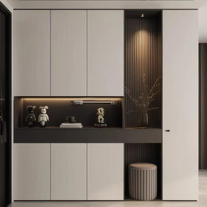 Modern Wooden Home <strong>Shoes</strong> Rack <strong>Shelf</strong> Cabinet <strong>Storage</strong> with Drawer with Door for Entryway - Product Image 5