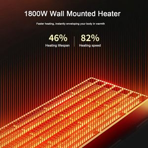 Calentador Eléctrico y Aire Acondicionado 2 en 1 de 1800W, de Pared, Pequeño y de Alta Eficiencia para Calefacción de Espacios - Product Image 3