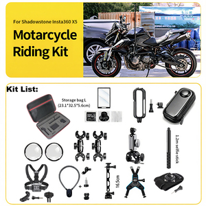 Kit de Grabación de Video en Primera Persona para Insta360 X5 X4 X3 GoPro con Soporte para Casco de Moto, Palo Selfie y Soporte para Bicicleta - Product Image 2