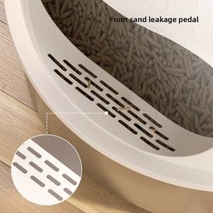 Litière pour chat <span class=keywords><strong>de</strong></span> luxe transfrontalière entièrement fermée, capacité 100L, extra large, <span class=keywords><strong>pot</strong></span> <span class=keywords><strong>de</strong></span> fleurs désodorisant, anti-odeur, anti-éclaboussures J5 - Product Image 3