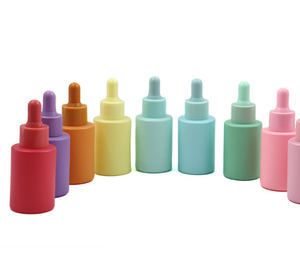Custom LOGO multi-size 30ml 50ml macaron color luxury skincare refillable <b>empty</b> glass dropper <b>bottle</b> - Product Image 3