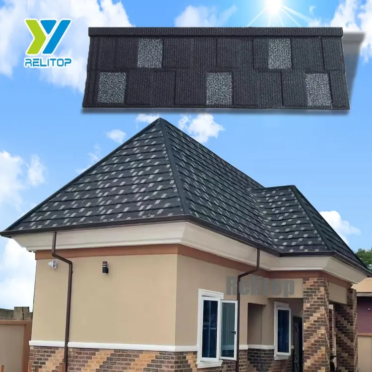 Relitop factory wholesale colorful stone coated metal steel roof tile roofing sheet price aluminum roofing