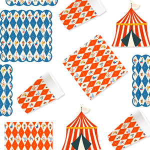 DAMAI - Decoración para Fiestas de Carnaval, Tema de Circo, Platos y Servilletas de Papel para Cumpleaños, Juego con Vasos y Pajitas para 8 Personas - Product Image 2