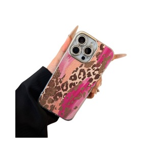 Funda de Teléfono Acrílica con Estampado de Leopardo Rojo Rosa, Compatible con 15/14 para 17 AIR, Lente Rosa Brillante, Resistente a Caídas - Product Image 5