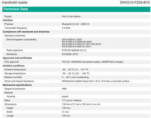 ใหม่ของแท้ Pepperl Fuchss OHV210-F229-B15 เครื่องอ่านบาร์โค้ด 2 มิติแบบไร้สายในสต็อก DPM ประสิทธิภาพสูง - Product Image 6