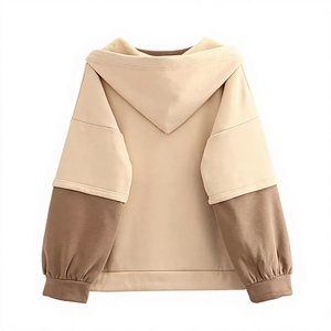 <b>Cute</b> <b>Bear</b> Milk Tea Printed Hooded Sweatshirt Oversized Lantern Sleeve Fleece Unisex Casual Autumn Wear - Product Image 2