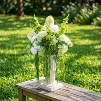 Boules de fleurs artificielles blanches Calla Lily personnalisées pour centres de table de mariage, arrangements floraux