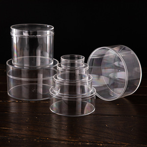 DSF87 Transparent <b>Acrylic</b> box Clear Plastic <b>Storage</b> <b>Containers</b> Lids Reusable Round Food <b>Storage</b> Jars Set Custom - Product Image 3