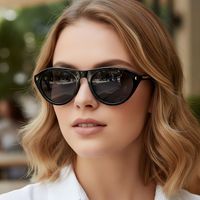 Kacamata Hitam Fashion Mi Ding Cat's Eye Full Frame 2026 Gaya Eropa Amerika Terbaru, Perlindungan UV400 Kelas Atas, Kacamata Trendi