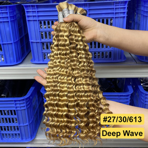 FYD Factory Vente en gros de perruques en <span class=keywords><strong>cheveux</strong></span> humains 100% naturels, Ondulation Body Wave, Bouclées Profondes, Bouclées Italiennes, Couleurs P27/30/613 - Product Image 4