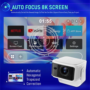 JUNUO HY350max Projecteur portable pour la maison BT 5.4 500 Lumens Projecteurs vidéo automatiques Android 14 HY350 Max - Product Image 4