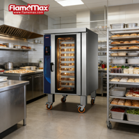 Four à pizza au gaz commercial de luxe à 10 plateaux, four à convection à air chaud, machine à cuire les gâteaux et les biscuits, grand four rotatif pour boulangerie