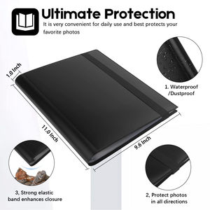 Classeur photo 8x10 en matériau PU pour album avec dossier protecteur de feuille pouvant contenir 68 photos et portefeuille d'art - Product Image 3