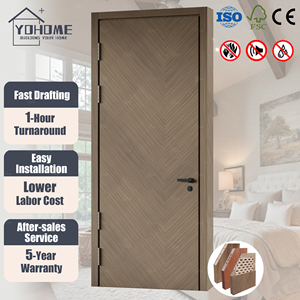 Chinas Top-Hersteller für Moderne Holztür-Designs: Einflügelige Innentüren aus Holz für Zimmer - Product Image 1