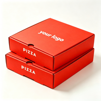 Boîte à pizza isolée en aluminium avec doublure en feuille d'aluminium, boîte d'emballage pour pizza résistante à la graisse, pour logo personnalisé, à emporter