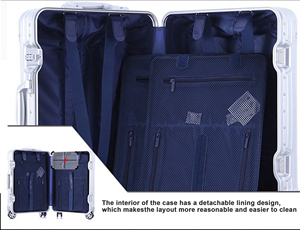 Valise en alliage d'aluminium et de magnésium avec logo personnalisé, durable, coque rigide <span class=keywords><strong>TSA007</strong></span>, valise de voyage noble, valise en aluminium - Product Image 4