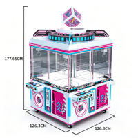 SOONUOO Machine à griffes d'île 4 joueurs avec paiement par jetons, garantie, équipement de divertissement commercial, machine à poupées