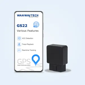 WanWayTech เครื่องติดตามรถยนต์ GPS,GS22 4G LTE ไร้สายฮอตสปอต OBD2