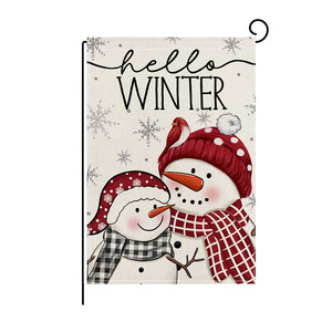 Drapeau de jardin personnalisé en gros pour Noël, motif Père Noël, 12 x 18 pouces, double face, pour l'hiver, la fête, la cour, la décoration extérieure - Product Image 5