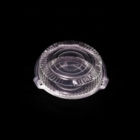 Boîte à gâteau ronde transparente en plastique de 10 pouces, type clamshell, avec charnière, pour produits de boulangerie, vente en gros