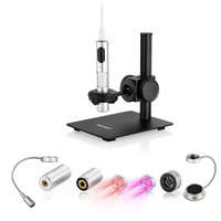 Microscopio Digital USB Portátil Supereyes B011 5MP 2000X, Cámara Industrial Z008 con Soporte, Luz LED Ajustable, Clasificación IP55, Aluminio