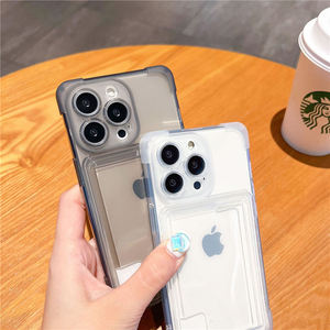 Custodia per telefono cellulare trasparente per <span class=keywords><strong>iphone</strong></span> <span class=keywords><strong>11</strong></span> 12 13 14 <span class=keywords><strong>pro</strong></span> <span class=keywords><strong>protezione</strong></span> max per <span class=keywords><strong>iphone</strong></span> 15 case di lusso con titolare della carta - Product Image 6