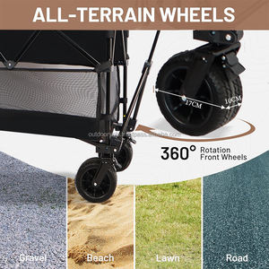 Carrito de Jardín Plegable Multifuncional de Gran Capacidad, de Doble Capa, para Compras, para Bebés, para Campamento, OEM, Todoterreno, Nuevo Diseño - Product Image 6