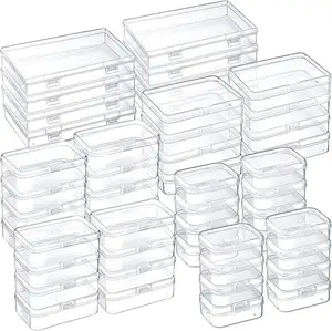 Hoge Transparantie Zichtbaar Plastic Doos Clear Storage Case Met Deksel Gebruik Voor Het Organiseren Van Kleine Onderdelen Plastic Opbergdoos Container