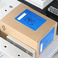 Machine d'étiquetage de bureau semi-automatique pour bouteilles de vernis à ongles en plastique, adhésif de surface pour boîtes carrées plates