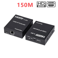 Extensor de Cable HDMI H.264 de 150M, Extensor sobre IP a través de UTP/STP CAT5e/6, 1080P, HDMI a Lan, compatible con transmisor a múltiples receptores