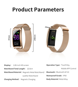 La Carta de la mujer reloj inteligente híbrido Corazón de rastreador de actividad Smartphone mensaje de notificación examen - Product Image 6