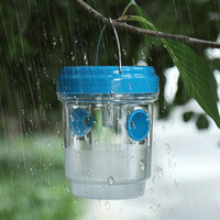 Trampas para moscas de frutas para exteriores, trampa para moscas de frutas resistente al agua, luminiscencia alimentada por energía Solar para matar plagas