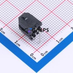 430450202 Wire-to-Board Pin Header Bent Lead Through Hole,P=3mm Connector 2x1P 3mm Right Angle Insert Micro-Fit (MX 3.0) - Product Image 2