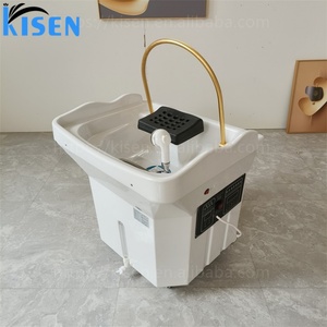 KISEN Lit de lavage portable moderne avec circulation d'eau, bac de spa capillaire mobile pour salle de bain et mobilier de salon - Product Image 4