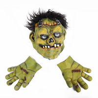 Masques de Clown aux Cheveux Roux Horrifiants, Masques de Diable Zombie pour Halloween et Noël, Masques en Latex pour le Visage Complet, Drôles et Effrayants pour les Fêtes