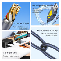 Câble USB 2.0 Type B de haute qualité, blindage en feuille d'aluminium, PVC écologique pour transfert de données à haute vitesse, imprimante, télécopieur, etc.
