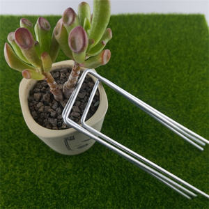 Piquets/Clous/Attaches en U pour aménagement paysager, galvanisés, pour fixation de paillis, anti-rouille, 6 pouces, robustes - Product Image 1