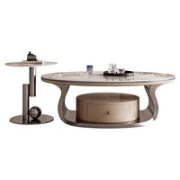 2025 Wohnzimmer Luxus Rock Plate Couch tisch Kleine Wohnung Oval Rechteckig Minimalist Neue High-End-Kombination für Kleine
