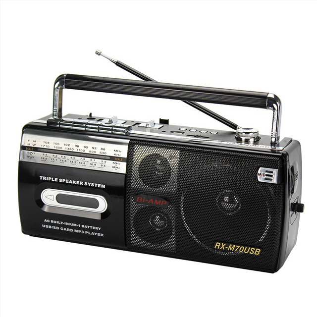 Original Golon Rx 70 Rx-M70Usb Classic Portable Am Fm Sw 4 Bands Cassette Radio With Usb Mp3 Sd Card Slot