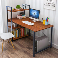 Bureau d'ordinateur en métal, 10 pouces, avec étagère, Table de travail