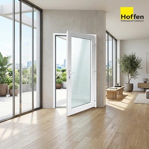 Puerta abatible Hoffen uPVC con cristal, 81x205, insonorizada, impermeable, con aislamiento térmico, de PVC - Product Image 6