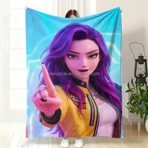 Nueva Manta Exclusiva Transfronteriza de Kpop Demon Hunters Exorcist Girl, la Más Vendida, con Impresión Digital por Transferencia de Calor y Diseño de Dibujos Animados - Product Image 6