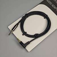 Cable AUX de 3.5mm Macho a Macho en Ángulo Recto, Cable de Audio Estéreo HiFi para Auto y Altavoces de Casa, Logotipo Personalizado, Venta al Por Mayor de Fábrica