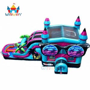 Château gonflable <span class=keywords><strong>avec</strong></span> toboggan, vente directe usine, toboggan aquatique <span class=keywords><strong>pas</strong></span> <span class=keywords><strong>cher</strong></span> <span class=keywords><strong>avec</strong></span> <span class=keywords><strong>piscine</strong></span> et planche de surf, idéal pour la <span class=keywords><strong>location</strong></span> commerciale ou le divertissement - Product Image 3