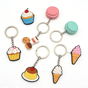 Printed 2D Effect PVC Soft Rubber Keychain Backpack Accessories Coin Pouch Pendant Festival <b>Small</b> <b>Gift</b> - Product Image 2