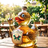 Bouteille de vin en verre borosilicate de haute qualité, forme de canard classique et créative, vente en gros