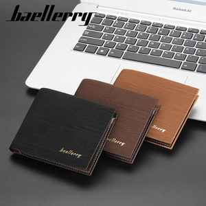 กระเป๋าสตางค์แบบสั้นสำหรับผู้ชายแบรนด์ Baellerry สีดำ ช่องใส่บัตรหลายช่อง ดีไซน์ทันสมัย ทรงแนวนอน ใช้ได้ทุกวัน - Product Image 4