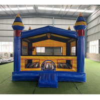 Château Gonflable Bleu 13x13 avec Souffleur pour Enfants, Idéal pour Location de Fêtes - Prix de Gros